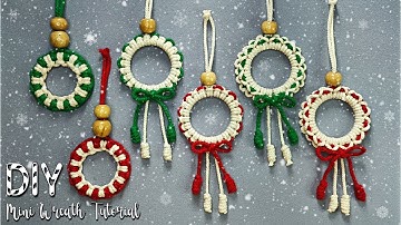 DIY Mini Wreath Tutorial | Macrame wreath Ornament Using Lark