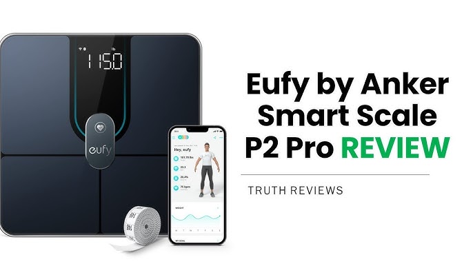 eufy Smart Scale P2, Digital Bathroom Scale with Wi-Fi, Bluetooth, 15  Measurements Including Weight, Body Fat, BMI, Muscle & Bone Mass, 3D  Virtual