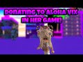 Donating robux to aloha vix in her new pls donate game roblox