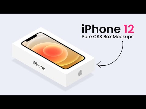 Single Element CSS iPhone Box Mockup | iPhone 12 Box Mockup using Html CSS Only