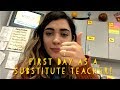 first day as a sub! | substitute teacher vlog