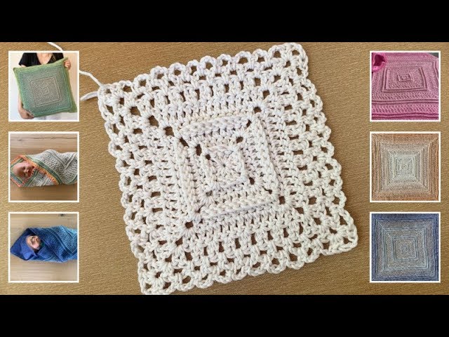 SIMPLE GRANNY SQUARE WITH TEXTURE - FREE CROCHET PATTERN