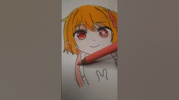 Oshi No Ko Drawing Hoshino Ruby Finishing #shorts #animedrawing #oshinoko #hoshinoruby #anime