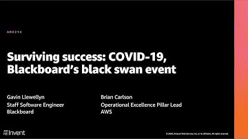 AWS re:Invent 2020: Surviving success: COVID-19, Blackboard’s black swan event
