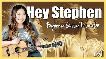 Hey Stephen 💛 Taylor Swift EASY Guitar Tutorial Beginner Lesson | Chords | Strumming | Play-Along 🎸
