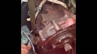 Taking out a Borg Warner Velvet Drive transmission from a Tartan 37 sailboat