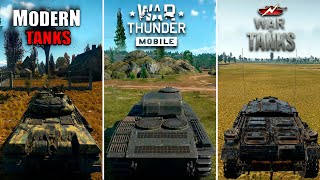 War Thunder Mobile VS War of Tanks VS Modern Tanks Comparison screenshot 5