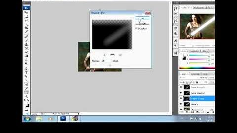 Photoshop cs3 Tutorial - How To Make A Lightsaber
