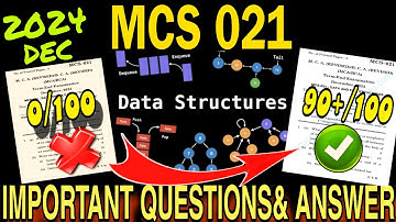 Data Structure &Algorithm Exam Que&Ans 2024 Dec🔥| Mcs 021 Most Important  Question
