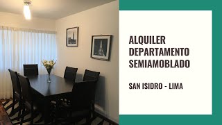 Alquiler Departamento Semiamoblado + Cochera En San Isidro