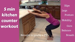 5 min Kitchen Counter Workout