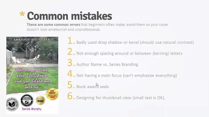 Common book cover design mistakes you should avoid.