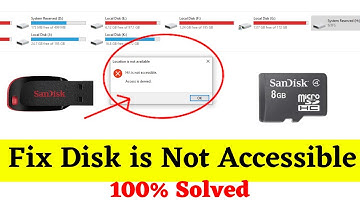 Fix Disk is Not Accessible | Fix Hard drive Access denied (100% Solved)