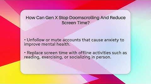 How Can Gen X Stop Doomscrolling And Reduce Screen Time? - The Gen X Rewind