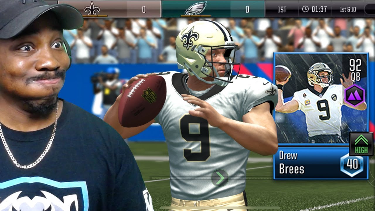 92 OVR VIDEO DIAMOND DREW BREES TORCHING THE EAGLES! Madden Mobile 19 Overdrive Gameplay Ep. 18