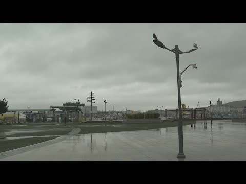 장대비 내리는 인천…<strong>해무</strong> 낀 바다는 시계제로 / 연합뉴스TV (YonhapnewsTV)