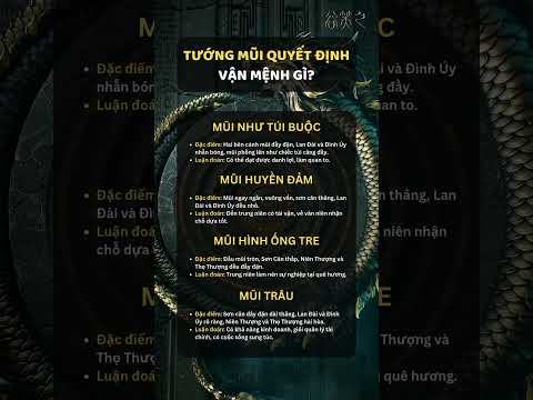 Tướng mũi quyết định vận mệnh g&igrave; #tuvi #tracuulasotuvi #tuvi12congiap #lasotuvi