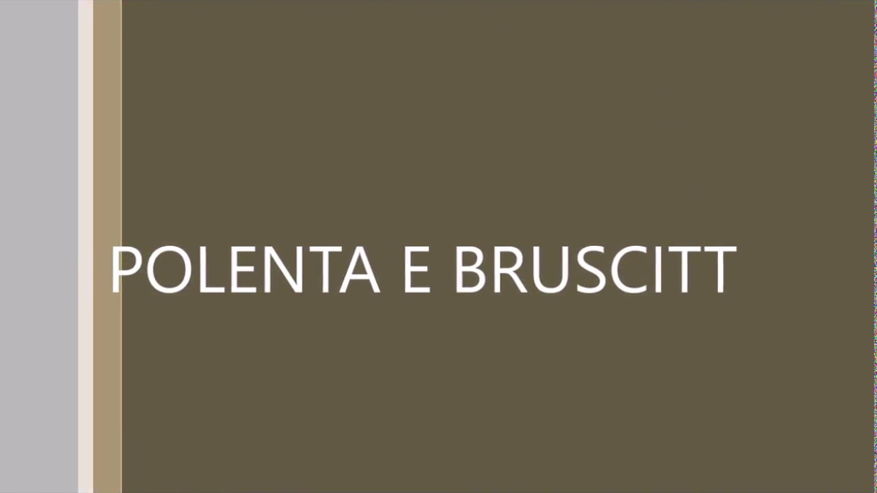 Итальянский рецепт: полента и брушит / Ricetta italiana: Polenta e bruscitt