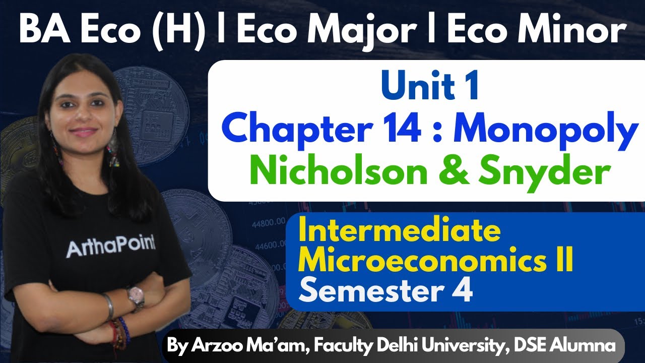 Monopoly | Intermediate Microeconomics 2 | BA(H) Eco Sem 4 | Eco Major | Minor | Snyder & Nicholson