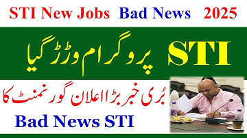 Bad News STI New Jobs 2025 Today News | STI Jobs 2025 | STI Jobs 2026 | STI Jobs News Today