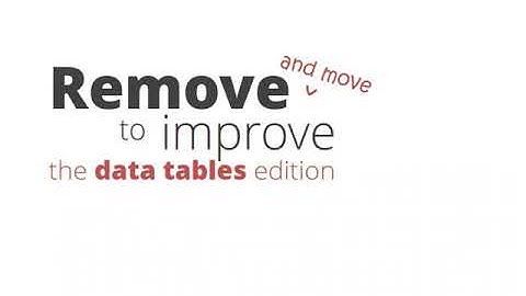 How to improve Tables view layout  – Data Visualization Tips