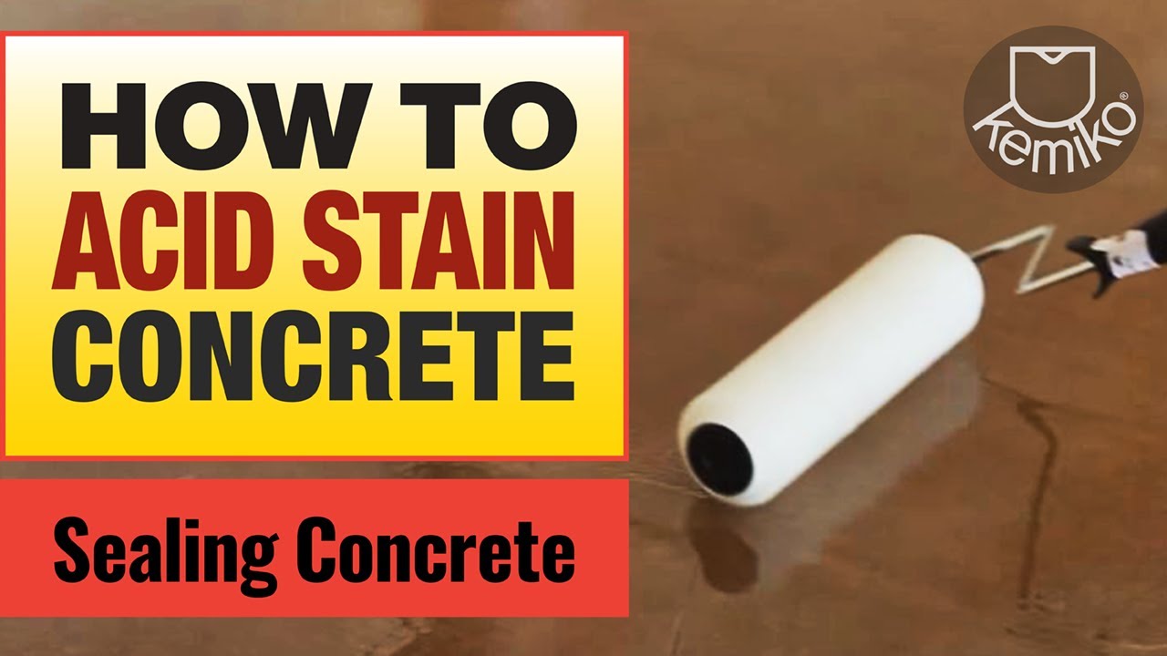 How to Acid Stain Concrete, Part 4: Applying concrete sealer - equipment and tips | Kemiko