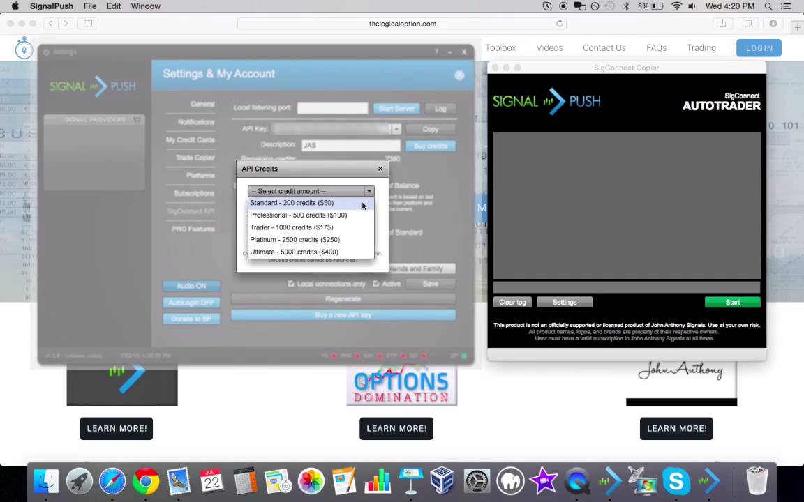 Automating John Anthony Signals via Signal Push