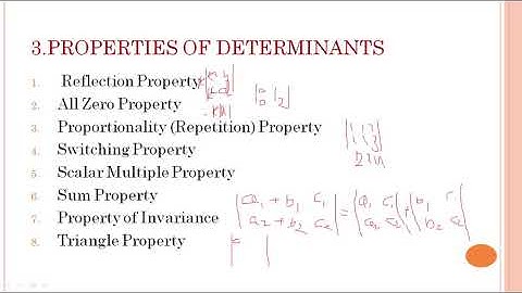 Mathematics || BCA || BCS012 || BLOCK-1 || UNIT - 1 || Properties of Determinants || IN HINDI