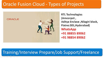 Oracle Fusion Cloud R13(Latest Version 22C) Types of Projects Explanation