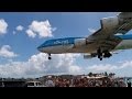 KLM Boeing 747 Plane Landing/Takeoff at SXM St Maarten/St Martin FULL HD