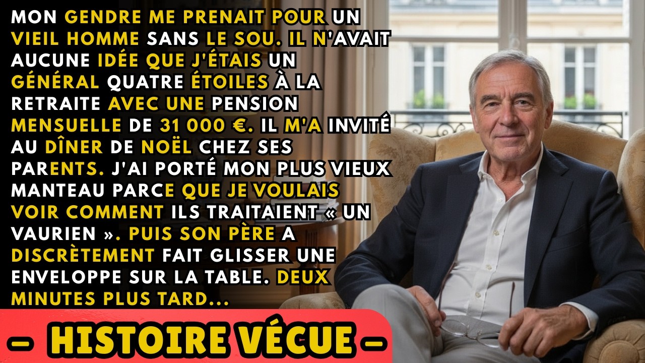 « Tiens, prends ça, le vieux, et ne reviens plus nous embarrasser. » L’enveloppe a glissé sur la table en acajou, devant tous les invités, poussée par le père de mon gendre avec ce petit sourire...