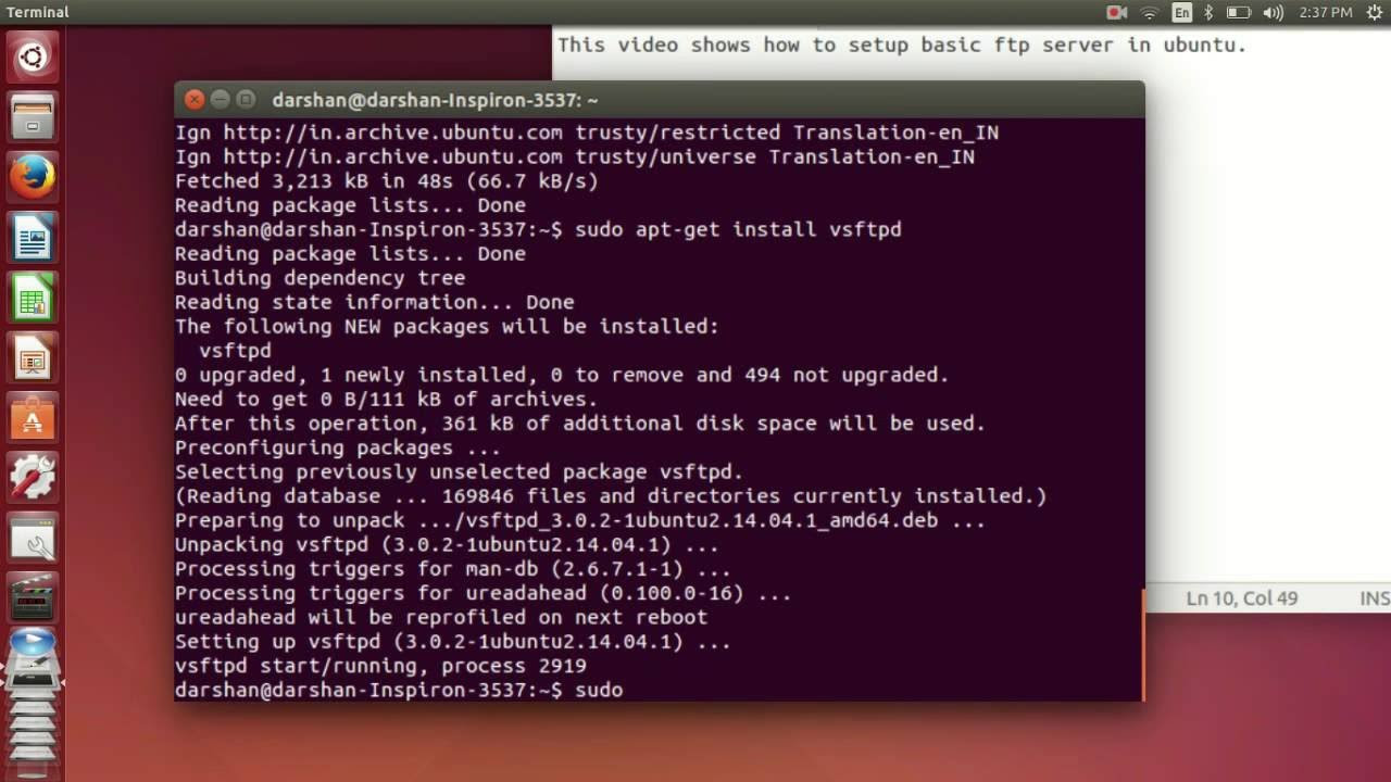 ติดตั้ง ftp server ubuntu  Update 2022  Install FTP server in Ubuntu
