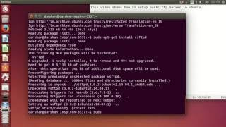 Install FTP server in Ubuntu