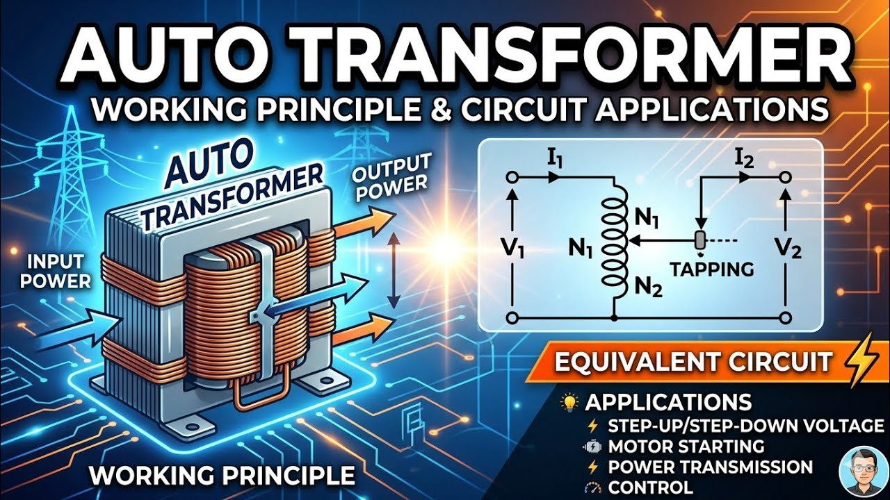 Auto Transformer Working Principle Equivalent Circuit and Applications 