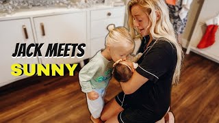 Our toddler meets his baby sister for the FIRST TIME!