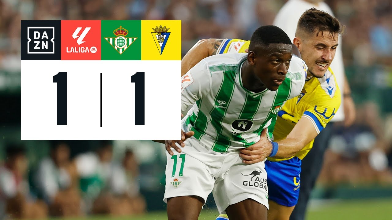 Real Betis vs Cádiz CF (1-1) | Resumen y goles | Highlights LALIGA EA ...