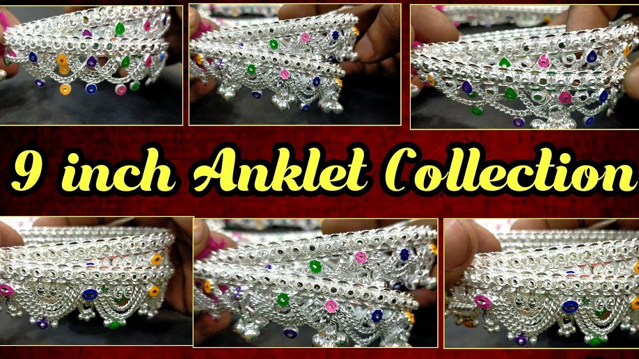 9 inch Anklet Collection Payal Design Velli Kolusu YouTube