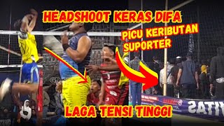 HEADSHOOT KERAS‼️‼️PICU KERIBUTAN SUPORTER - GROVIKA FAJAR CS VS BAPOK FC DIFA CS| FULL MATCH