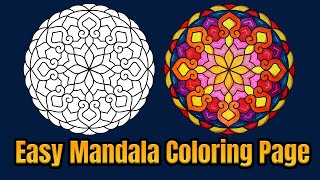 Mandala Coloring Page Colored With Relaxing Music Colored By Osman Mandalas World 16