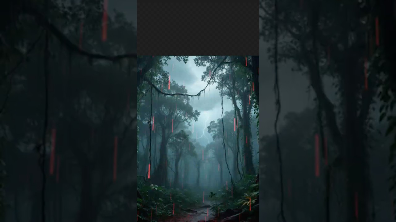 The Forest With Red Rain