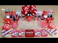 "2020 New Color Series" Mixing"RED" Makeup, More Stuff Into Slime. Satisfying Slime Video.★ASMR★