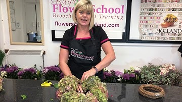 DIY Hydrangea Door Wreath