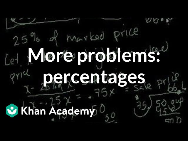 More percent problems | Linear equations | Algebra I | Khan Academy