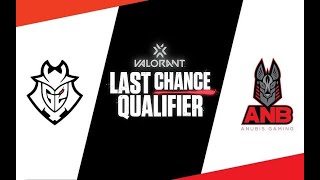 VCT EMEA Last Chance Qualifier - Day 1: G2 vs ANB