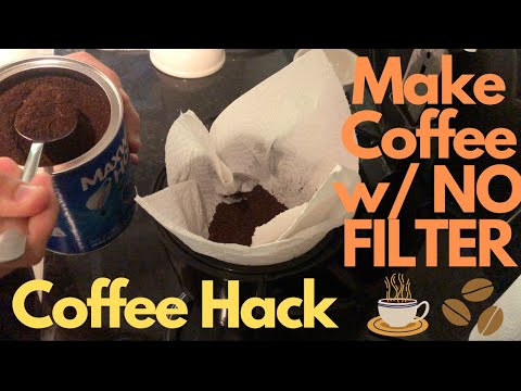 Make Coffee with NO FILTER, Coffee Hack for When You Don't Have Any Filters