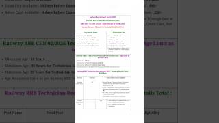 RRB Technician online recruitment 2026👍 #govtjobs #sarkarunaukari#ssc#rrbrecruitment #rrb #rrbresult