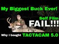 Biggest Buck I&#39;ve Ever Shot and Thy I Bought the Tactcam 5.0! Self Filming Fail.