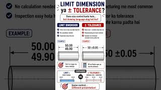 LIMIT DIMENSION vs ± TOLERANCE 🔧📏