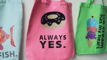 ScanNCut Tutorial Project: Heat Applied Transfer Vinyl Tote Bags