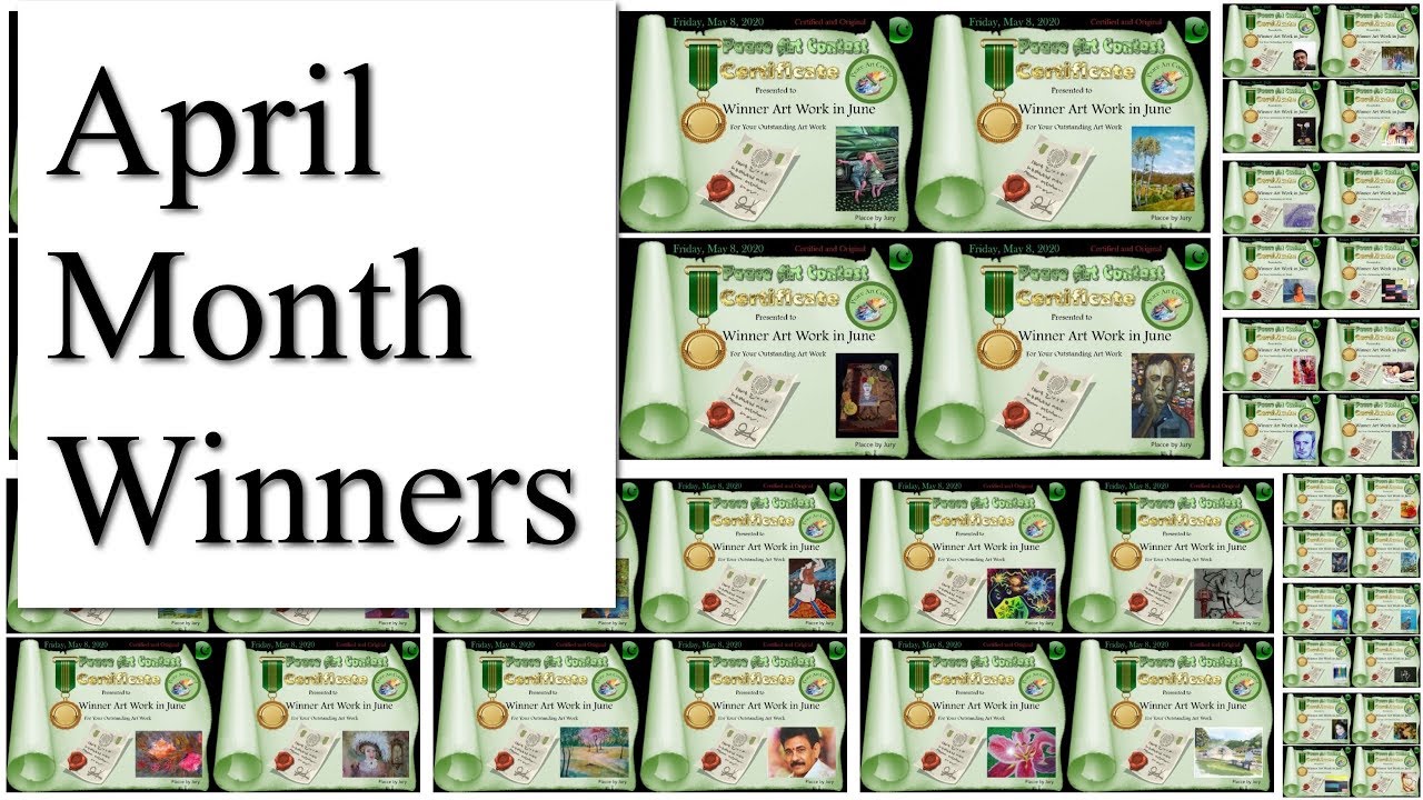 April Winners in Monthly Contest